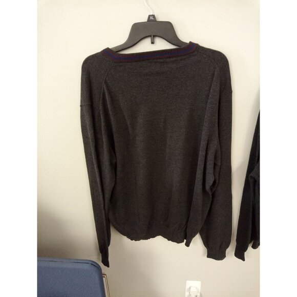 3 pcs Sweaters John Bartlett Chaps Kenneth Roberts XXL Grey Black Blue - Picture 3 of 10